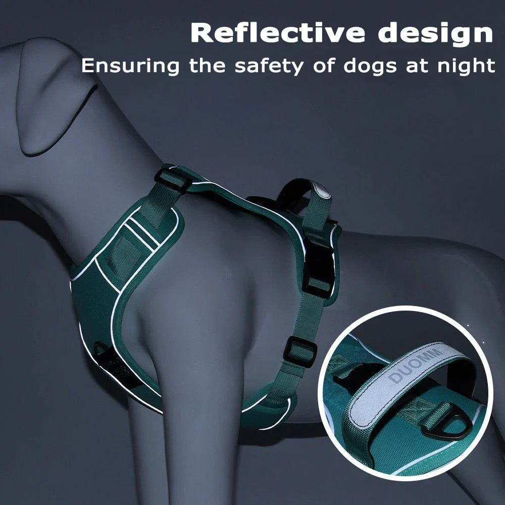 Dog Harness With AirTag Holder And Leash Set