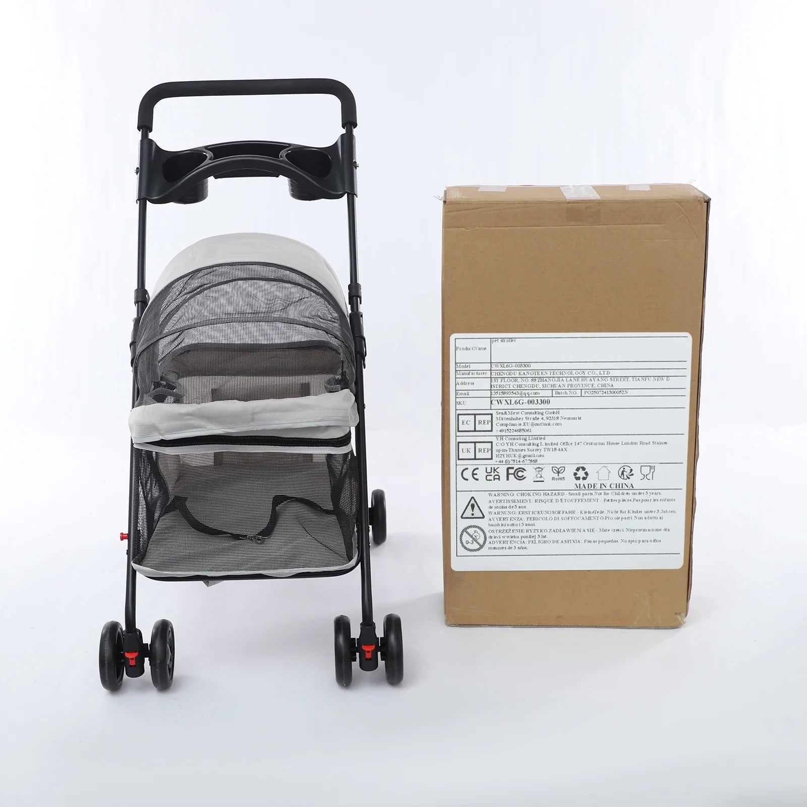 Foldable Lightweight Pet Cart For Small To Medium Dogs And Cats Outdoor Dog Walking Is Effortless