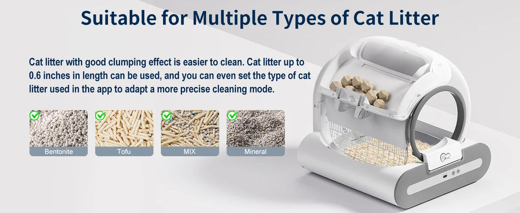 Smart Self-Cleaning Cat Litter Box – Wi-Fi Connected, Safe & Elegant